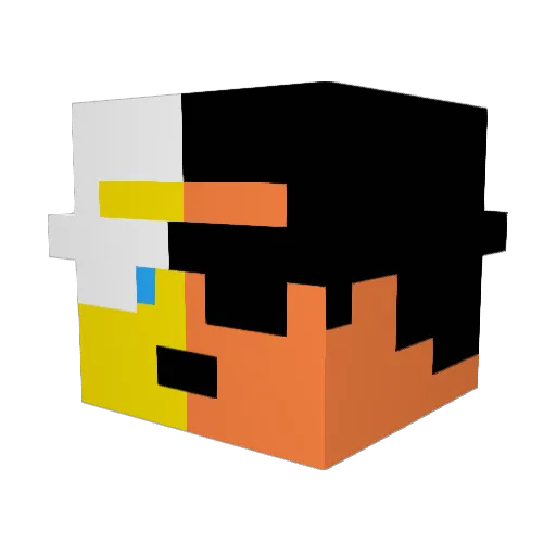 promakerYT33f Minecraft avatar head, 3D render