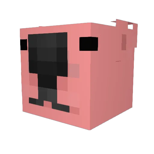 promeitarist Minecraft avatar head, 3D render