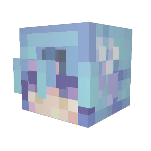 promel0n Minecraft avatar head, 3D render