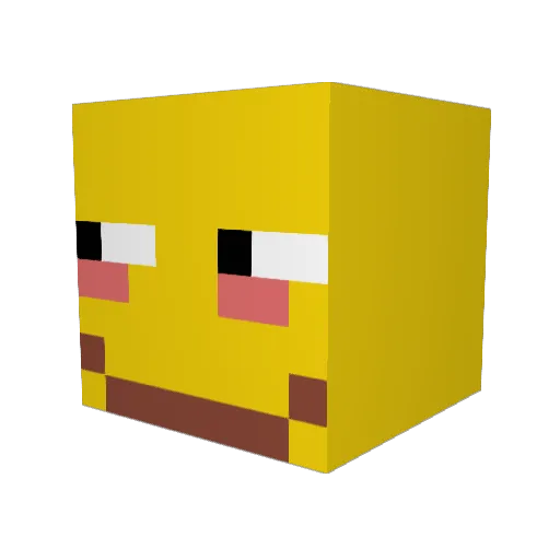 promise3 Minecraft avatar head, 3D render
