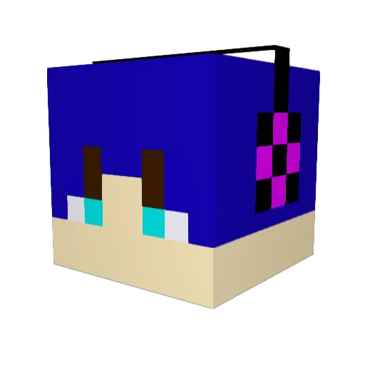 promo_card Minecraft avatar head, 3D render