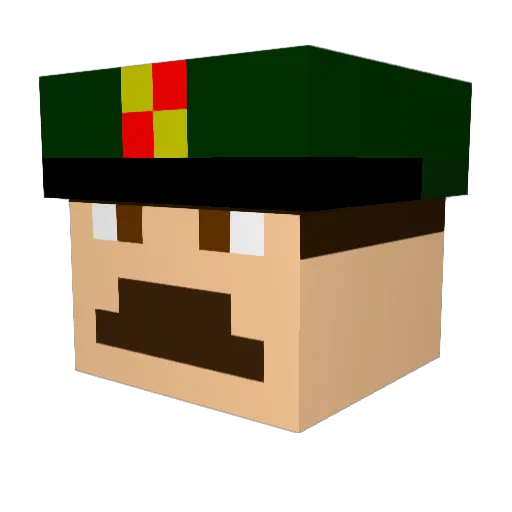 pronei Minecraft avatar head, 3D render