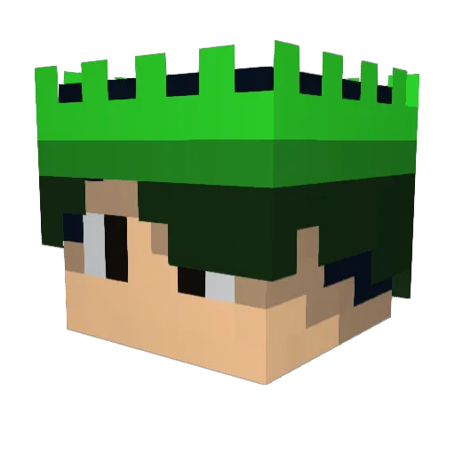 pronoob126 Minecraft avatar head, 3D render