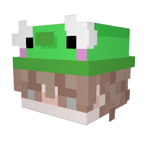 propagandaposter Minecraft avatar head, 3D render