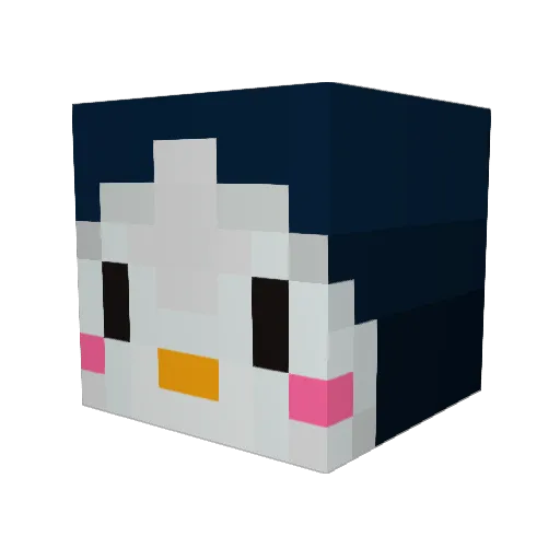 propalerek Minecraft avatar head, 3D render