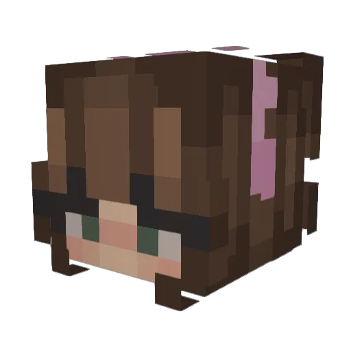 propertyofaly Minecraft avatar head, 3D render