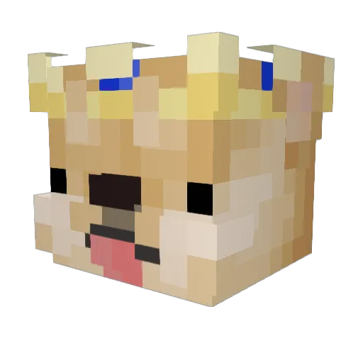 propheticprat Minecraft avatar head, 3D render
