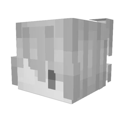 proposito Minecraft avatar head, 3D render