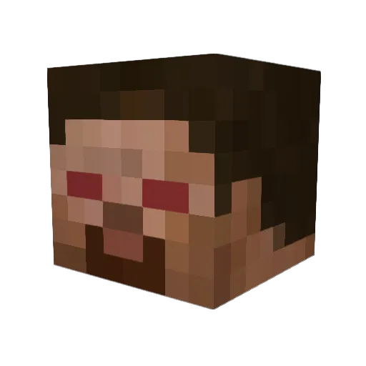 prosba Minecraft avatar head, 3D render