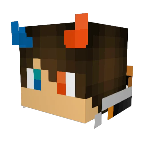 proskyneo Minecraft avatar head, 3D render