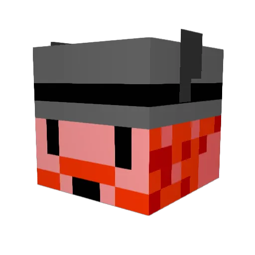 pross777 Minecraft avatar head, 3D render
