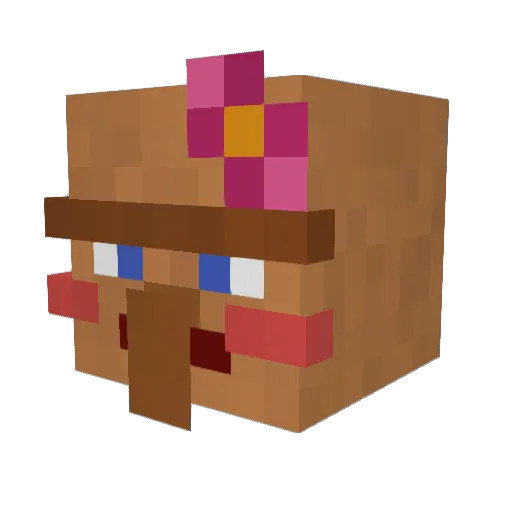 prostate___ Minecraft avatar head, 3D render