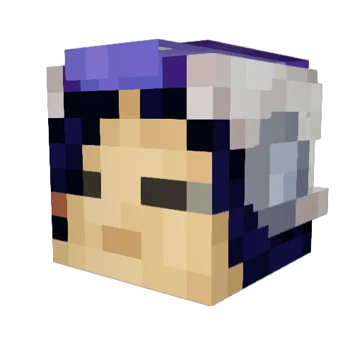 prostatit30000 Minecraft avatar head, 3D render