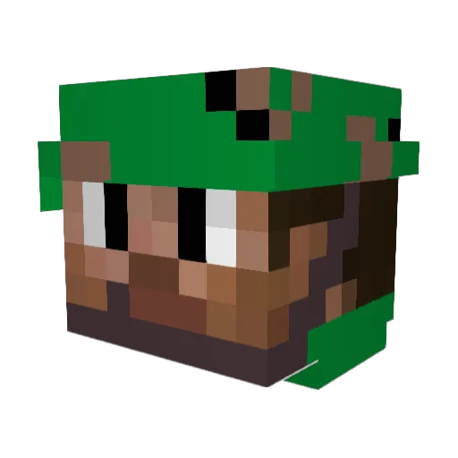 proto_type Minecraft avatar head, 3D render