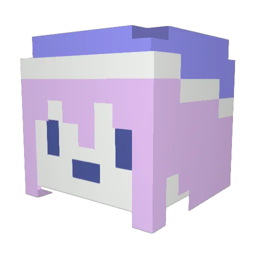 protofailure Minecraft avatar head, 3D render