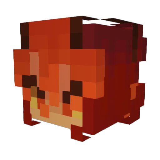 protofrog Minecraft avatar head, 3D render