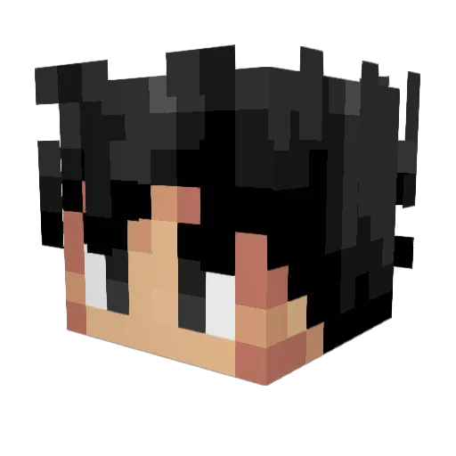 protxct Minecraft avatar head, 3D render