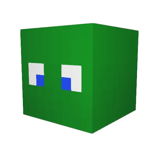 provokerende Minecraft avatar head, 3D render