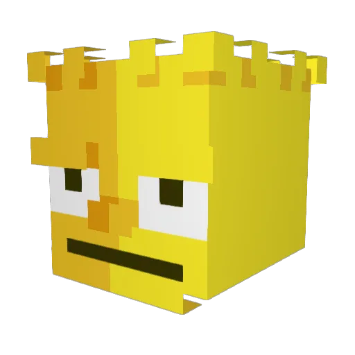 proxyv7 Minecraft avatar head, 3D render