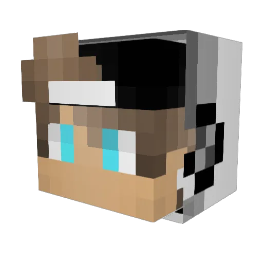 prqimm Minecraft avatar head, 3D render
