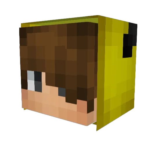 prt_one Minecraft avatar head, 3D render