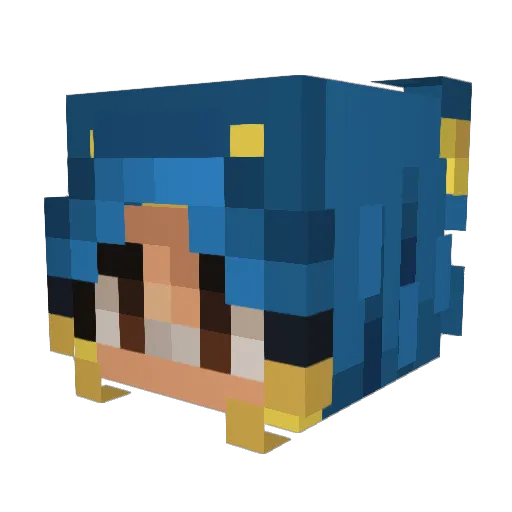 prtv Minecraft avatar head, 3D render