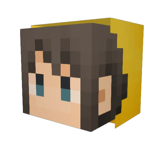 prum_kun Minecraft avatar head, 3D render