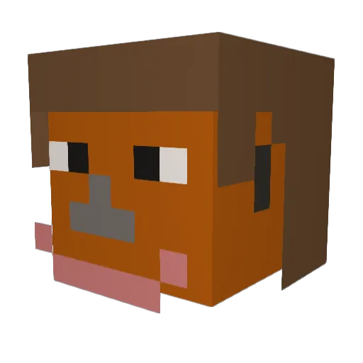 prumer Minecraft avatar head, 3D render