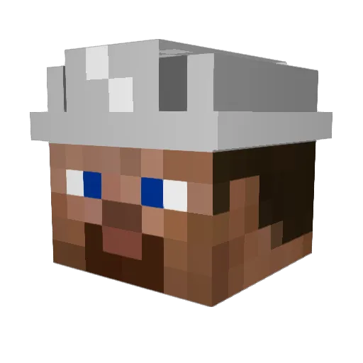 pruneau02 Minecraft avatar head, 3D render