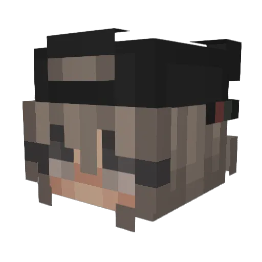 prxmula Minecraft avatar head, 3D render