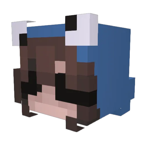 prxttykitty Minecraft avatar head, 3D render