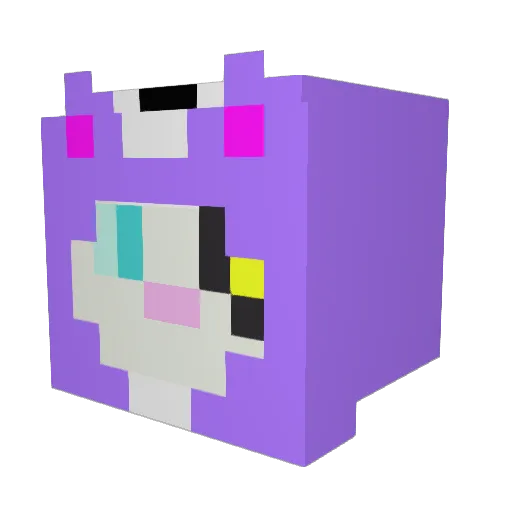 pryDD Minecraft avatar head, 3D render