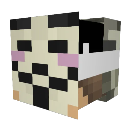 pryox Minecraft avatar head, 3D render