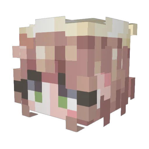 pryszem Minecraft avatar head, 3D render