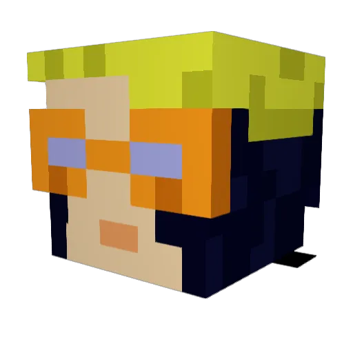 prz1 Minecraft avatar head, 3D render