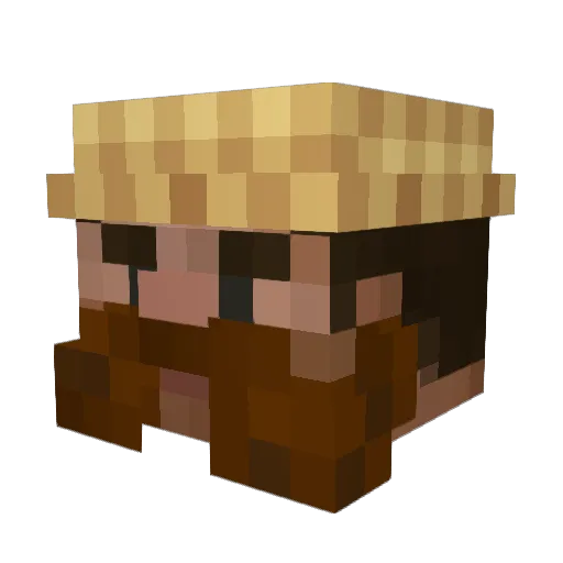 przerzoott Minecraft avatar head, 3D render