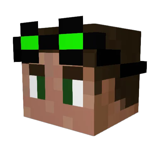 ps4pig Minecraft avatar head, 3D render