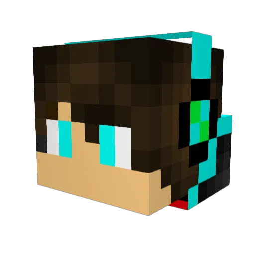 psayco Minecraft avatar head, 3D render