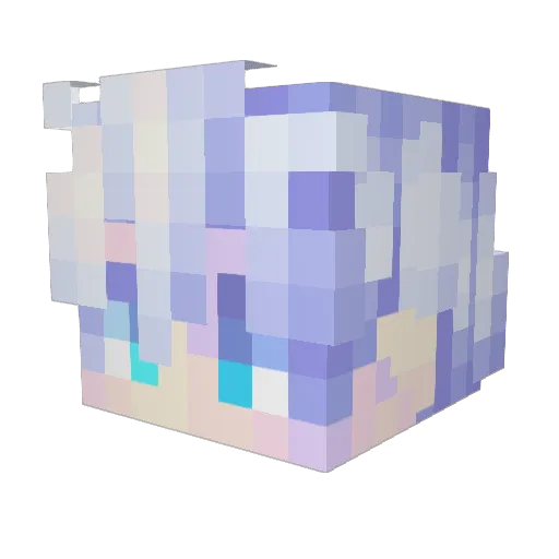 psc947 Minecraft avatar head, 3D render