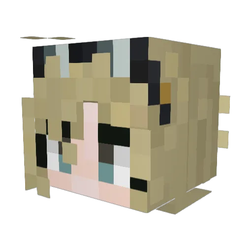 pseudowyrm Minecraft avatar head, 3D render