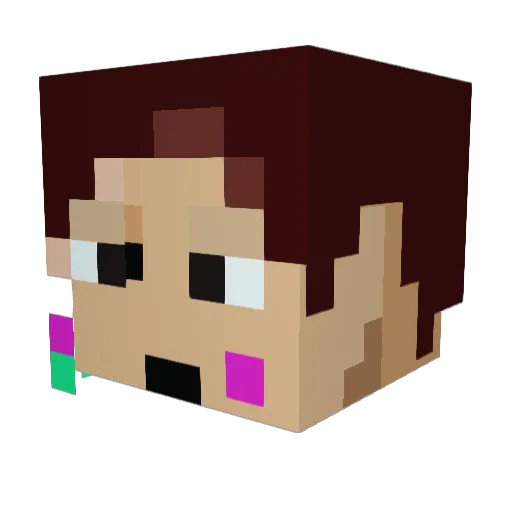 psh34561 Minecraft avatar head, 3D render