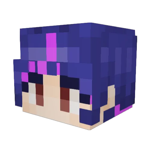 psj070130 Minecraft avatar head, 3D render
