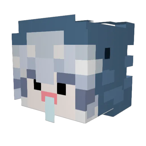 psm0526 Minecraft avatar head, 3D render