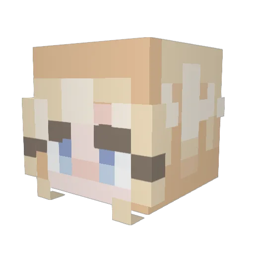 psodemann Minecraft avatar head, 3D render
