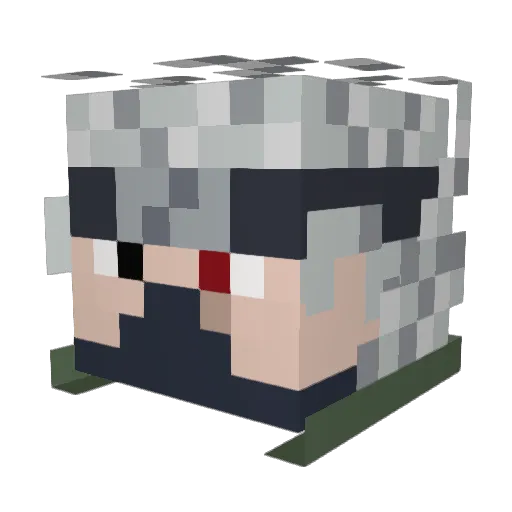 pstdnzl Minecraft avatar head, 3D render
