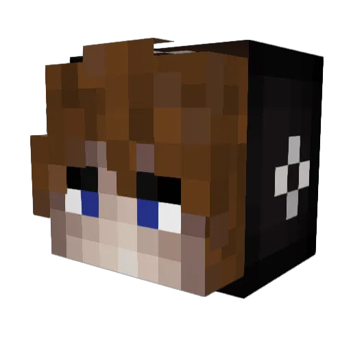 psuko_ Minecraft avatar head, 3D render