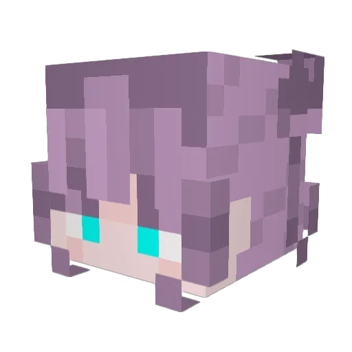 psvr2 Minecraft avatar head, 3D render