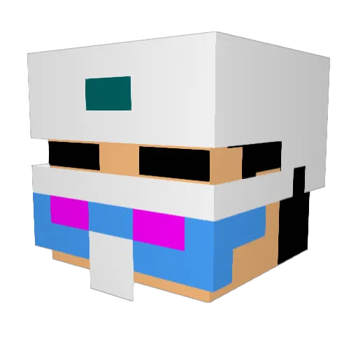 psy00 Minecraft avatar head, 3D render