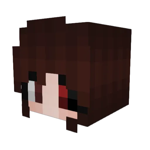 psych0aim Minecraft avatar head, 3D render