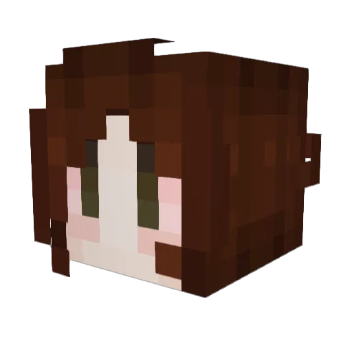 psychedelicck Minecraft avatar head, 3D render